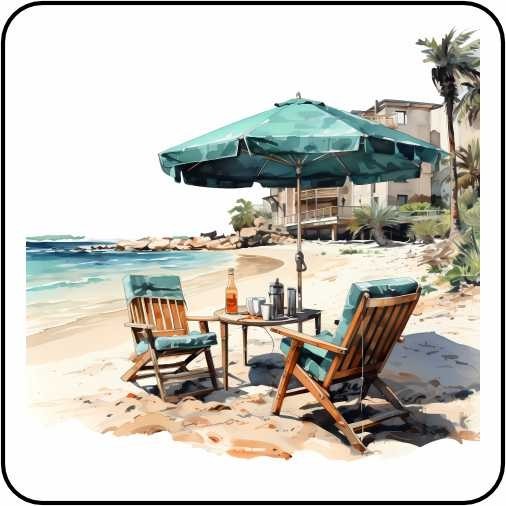 Hawaii Sandy Beaches Set Of 4 Coasters Holiday Table Gift Idea Ocean View gallery