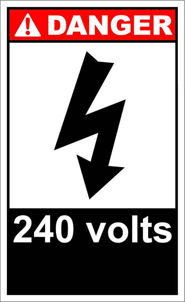 240 Volts Danger OSHA / ANSI LABEL DECAL STICKER gallery