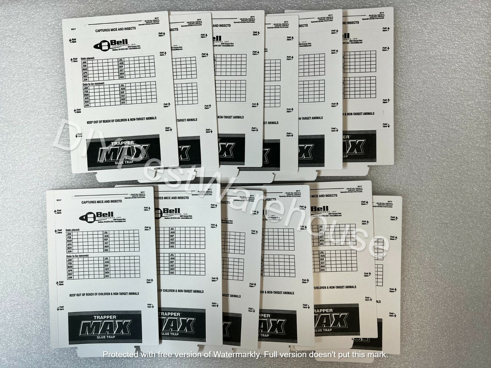 12 Pack Trapper Max Mouse Insect Glue Sticky Board Trap Spider Non Toxic gallery