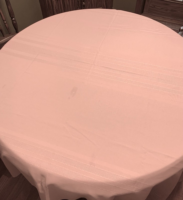 Tablecloth Rectangular Polyester 60" x 101" Dusty Rose/Mauve Weaved Accents gallery