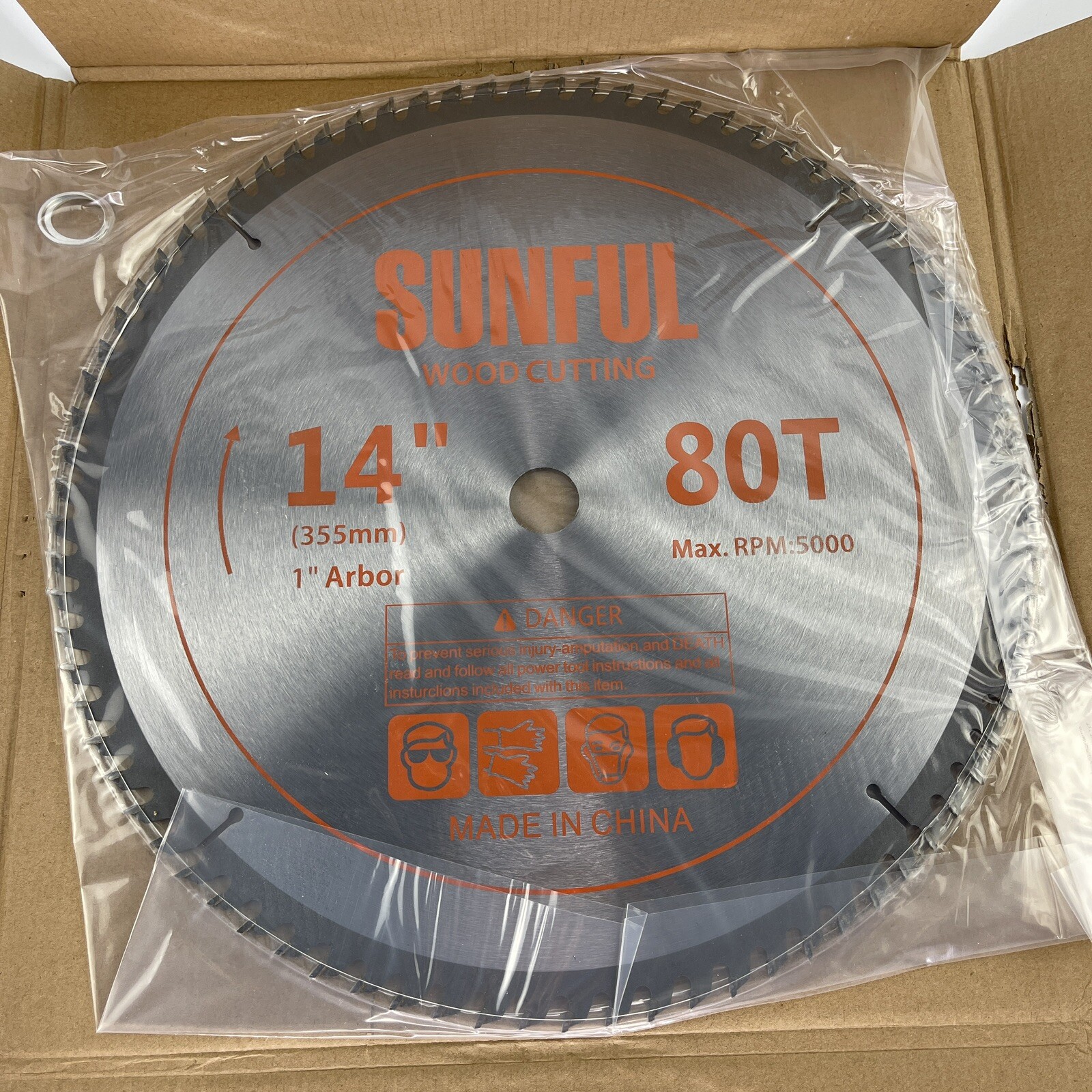 14 Inch Miter/Table Saw Blades 80T with 1 Inch Arbor Circular Saw Blade gallery