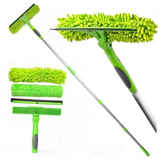 Professional Window Squeegee for Window Cleaning, 2 in 1 Rotatable 62 inches gallery