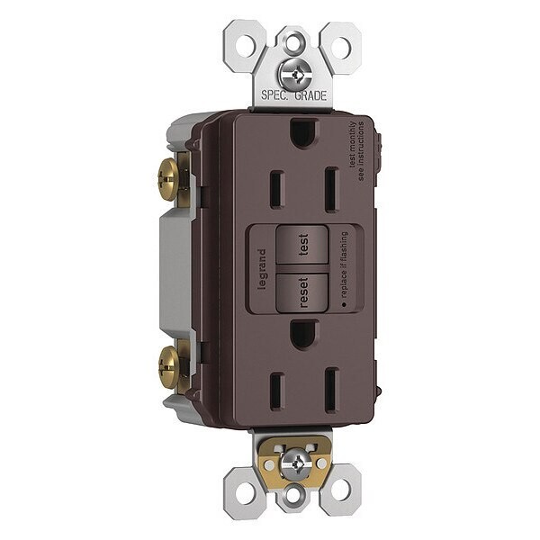 Legrand Pass & Seymour radiant GFCI Outlet 15A 125VAC 60Hz DARK BRONZE Self-Test gallery
