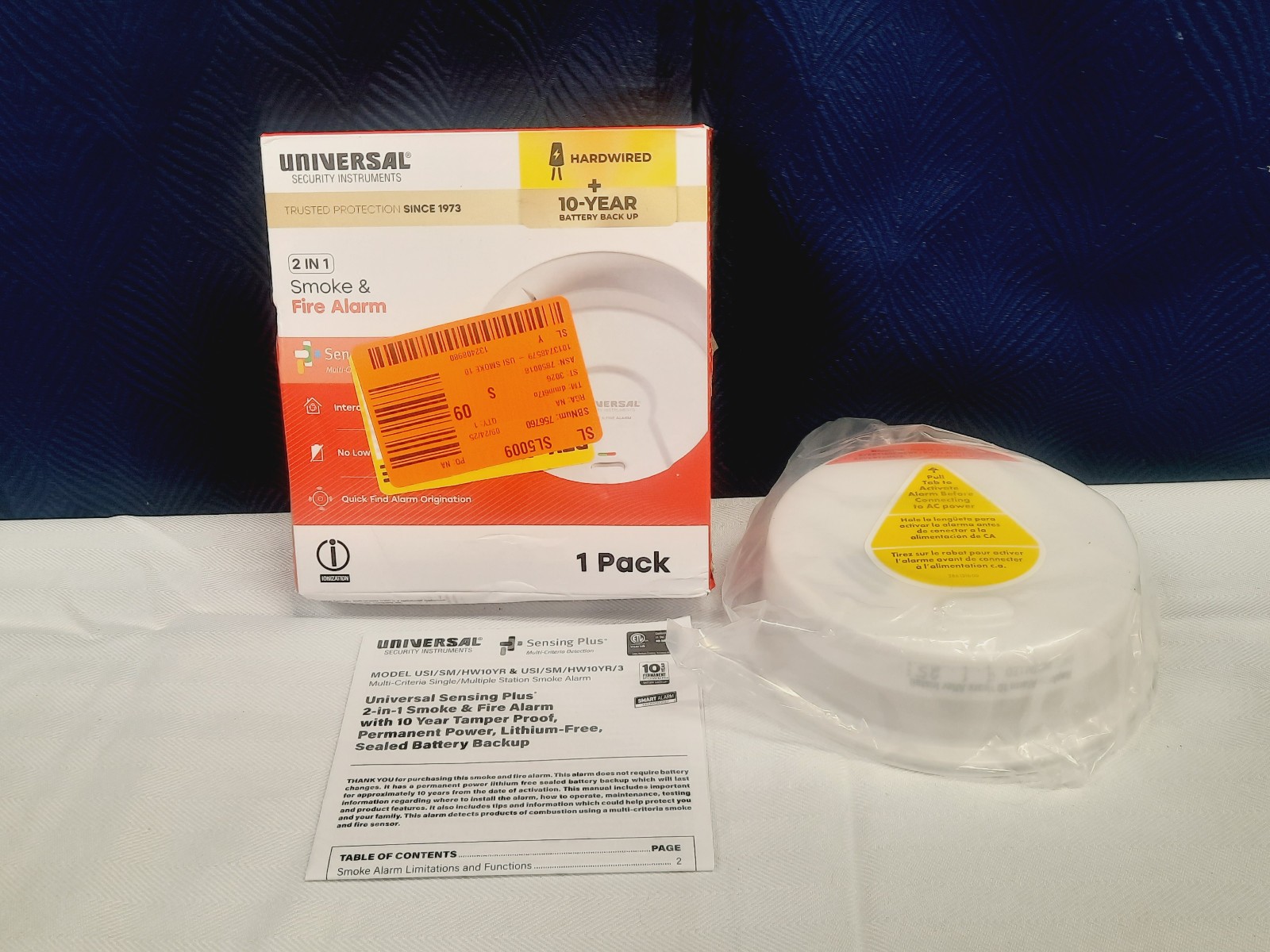 USI Hardwired and 10-Year Battery Backup Smoke Detector w/ Ionization Sensor gallery
