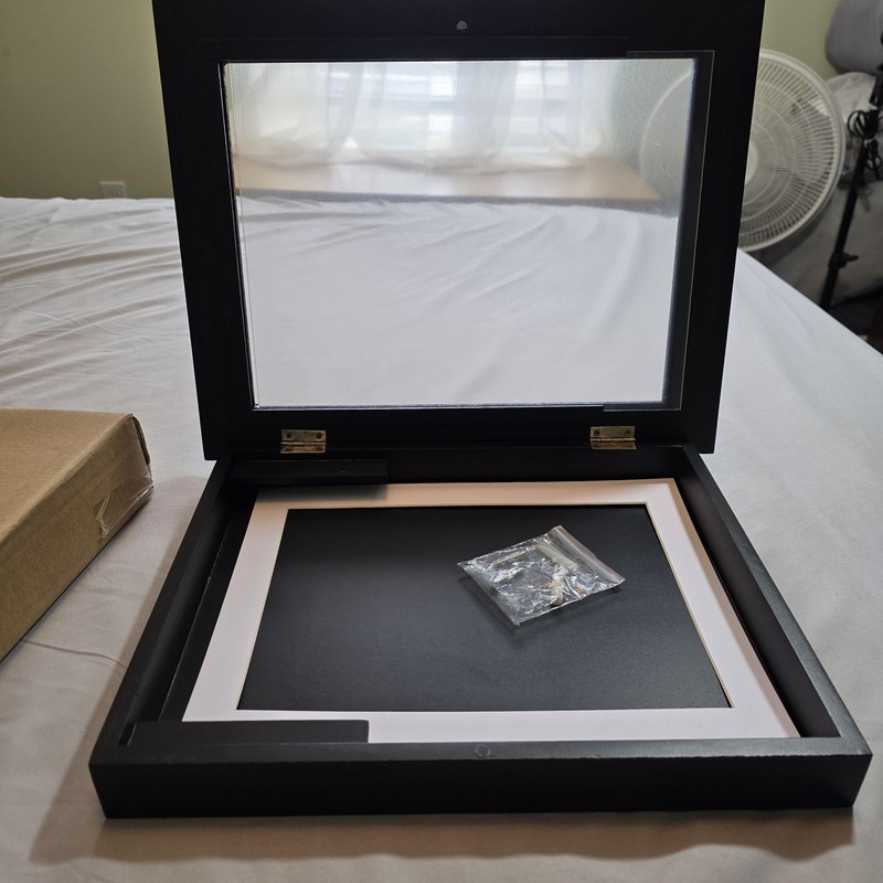 Black Deep Picture Frame Shadow Box 11 X 15 Wall Mounted MDF Contemporary Decor gallery