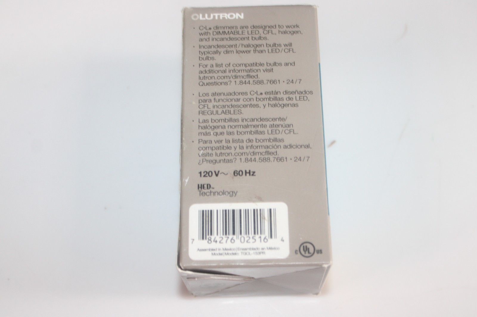 Lutron TGCL-153PR-WH Toggle Dimmer Switch - White (NEW) gallery