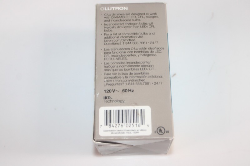 Lutron TGCL-153PR-WH Toggle Dimmer Switch - White (NEW) gallery