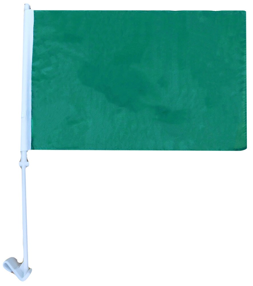 Green Solid Color Plain 12"x18" Rough Tex 68D Nylon Car Vehicle Flag