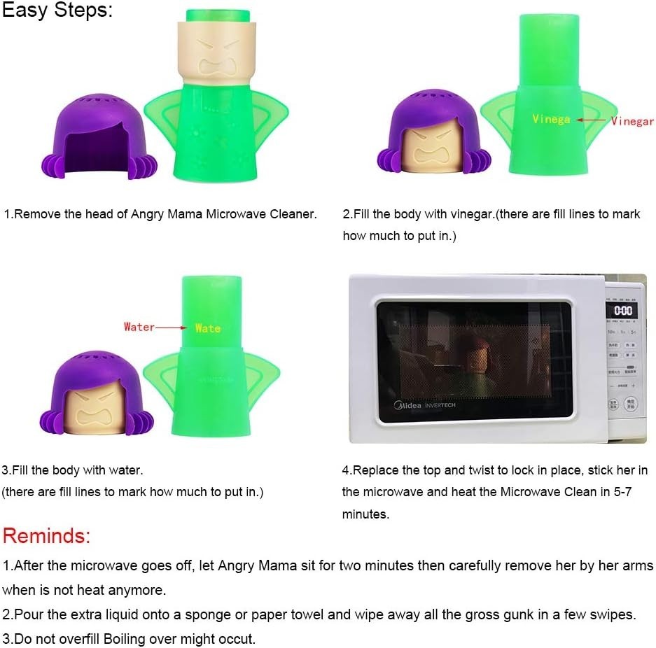 Angry Mama Microwave Oven Steam Cleaner, Angry Mom Microwave Cleaner, Just Add V gallery