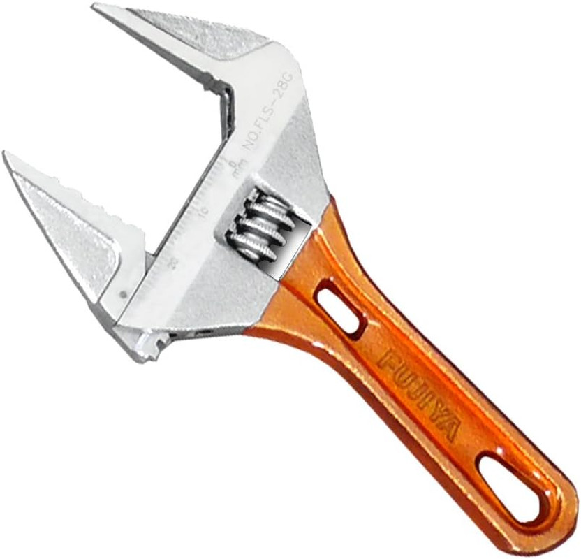 Fujiya Tools, FLS-28G-F, Short Adjustable Wrench with Grip gallery