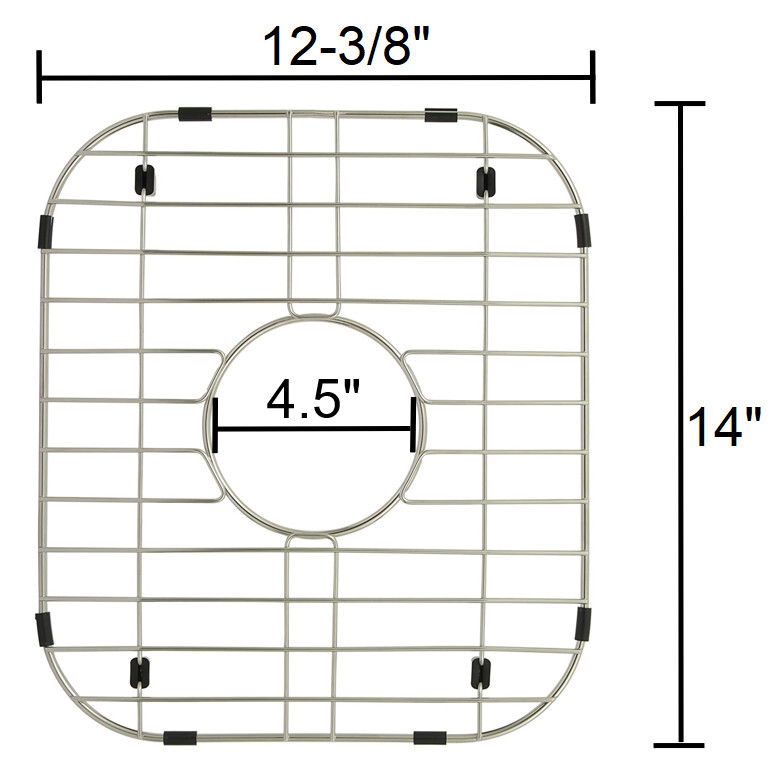 Kitchen Sink Grid Stainless Steel 14" x 12-3/8" Grids for Double Bowl 50/50 gallery