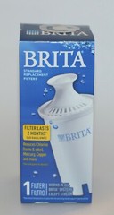 1 NEW BRITA STANDARD REPLACEMENT FILTER 2 MONTHS (40 GALLONS) WATER