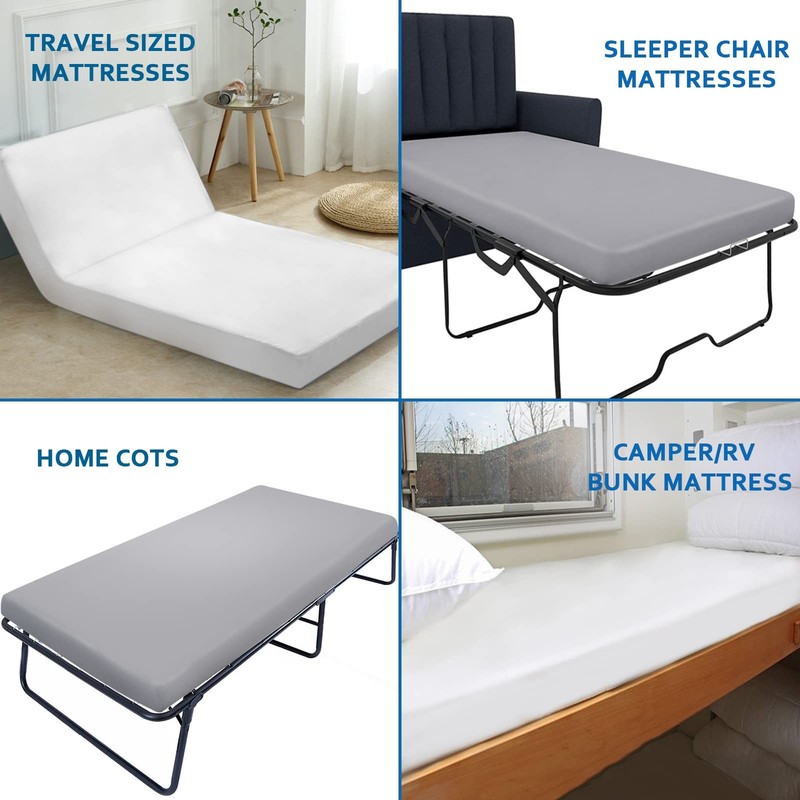 Cot Sheets 31" x 75", 2 Pack Cot Size Fitted with Narrow Twin/Camp Bunk/Rvs B... gallery