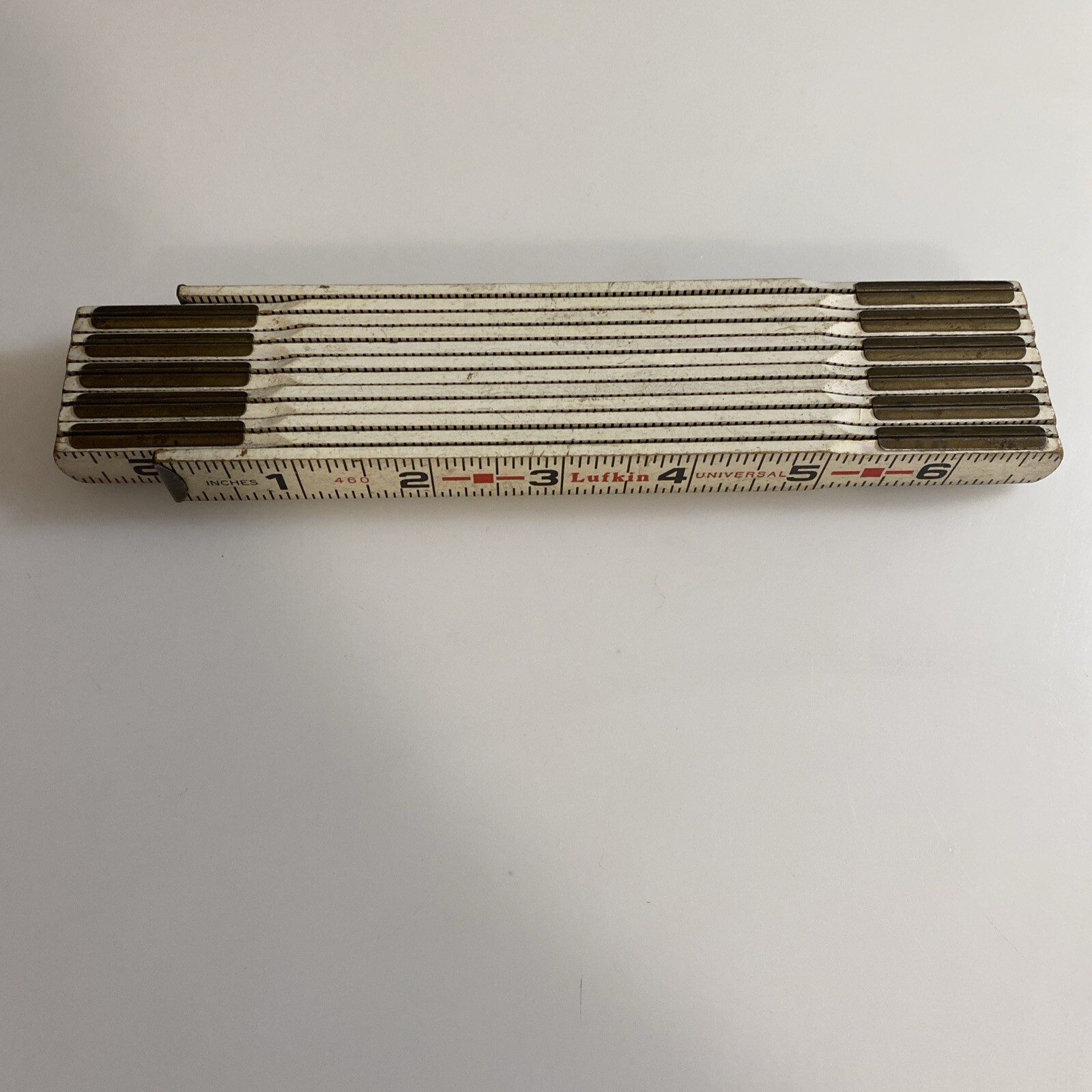 Vintage Lufkin 6' Ruler Folding Rugged Wood Engineers Brass Joints zak gallery