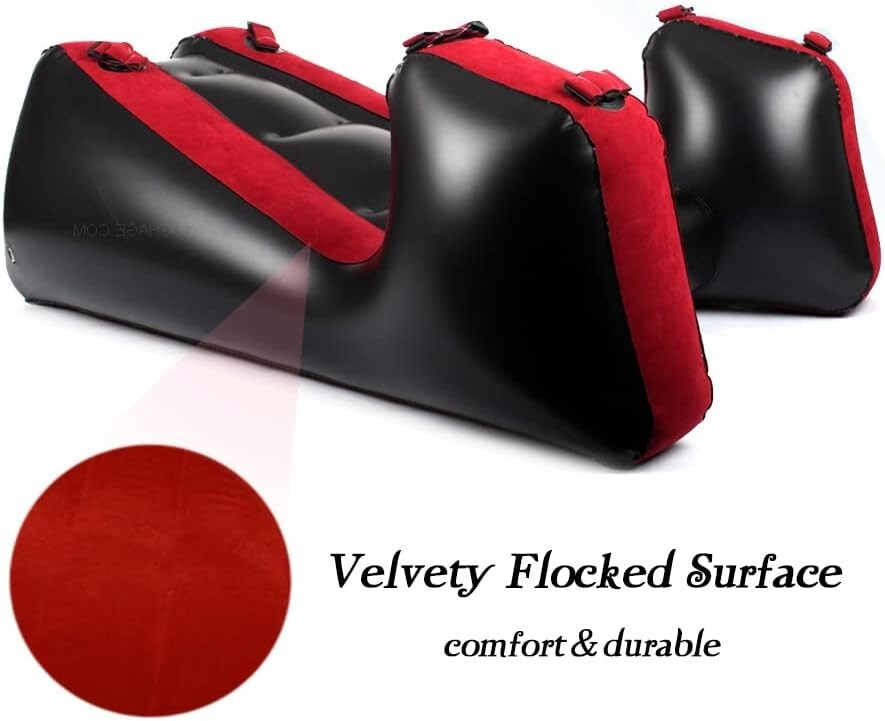 Inflatable SEX Sofa Bed, Portable Lounge Chair, Relaxation Tools Red No pump gallery