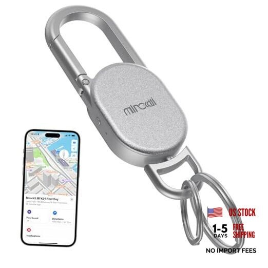 Keychain Tracker, Keys Finder Works Compatible with Find My App (iOS Silver gallery