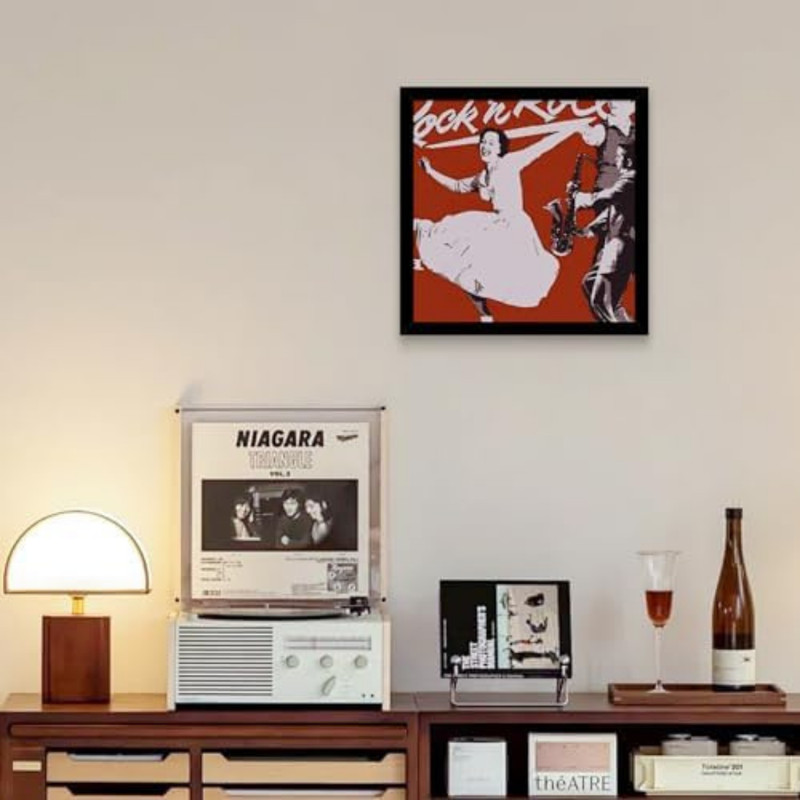 Vinyl Frame Record Frames for the Wall Display Album Covers, Wood 12.5x12.5 gallery