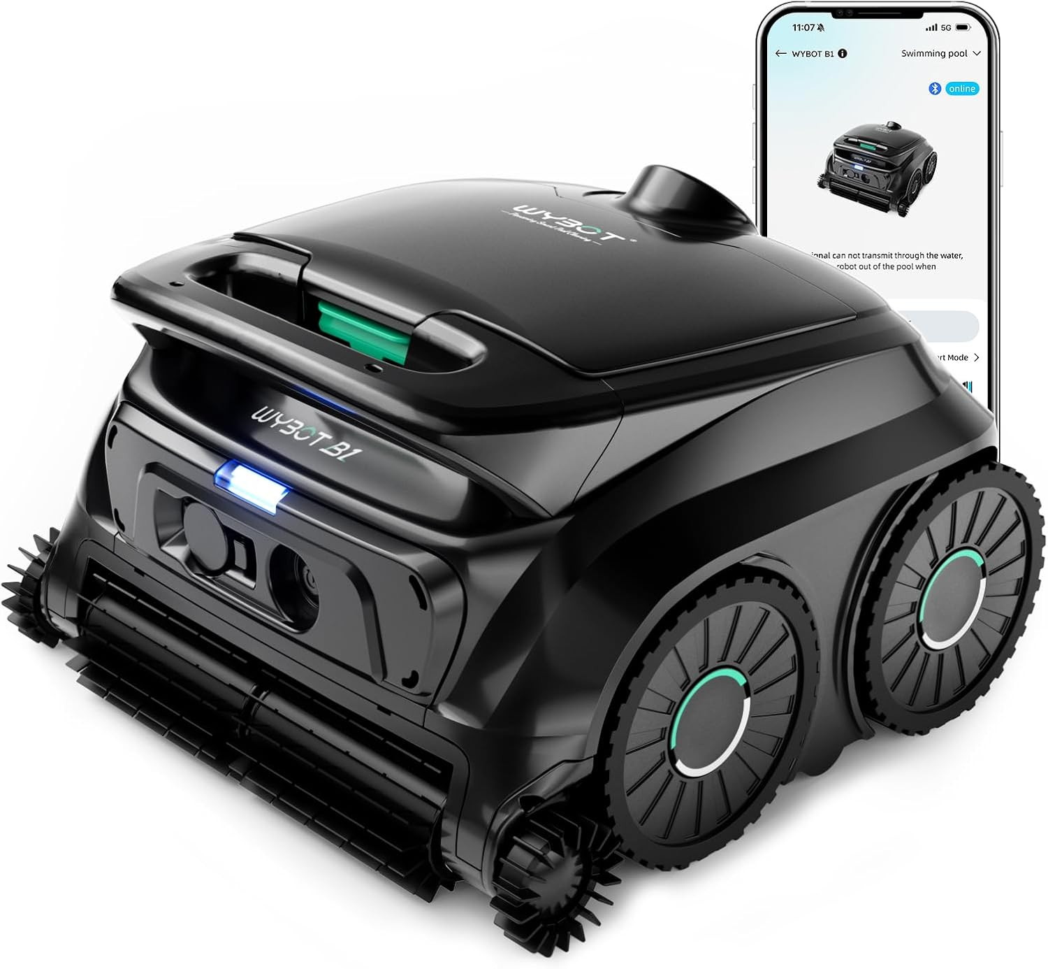 (2026 New) B1 Robotic Pool Cleaner, Floor and Wall Cleaning, 120Min Runtime Cor gallery