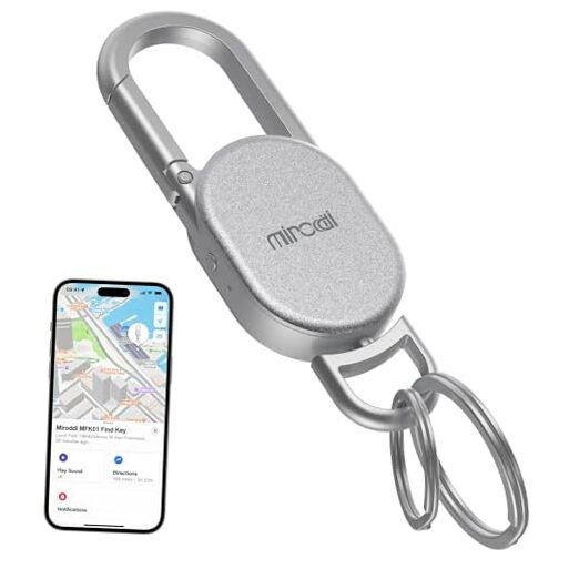 Keychain Tracker, Keys Finder Works Compatible with Find My App (iOS Silver gallery