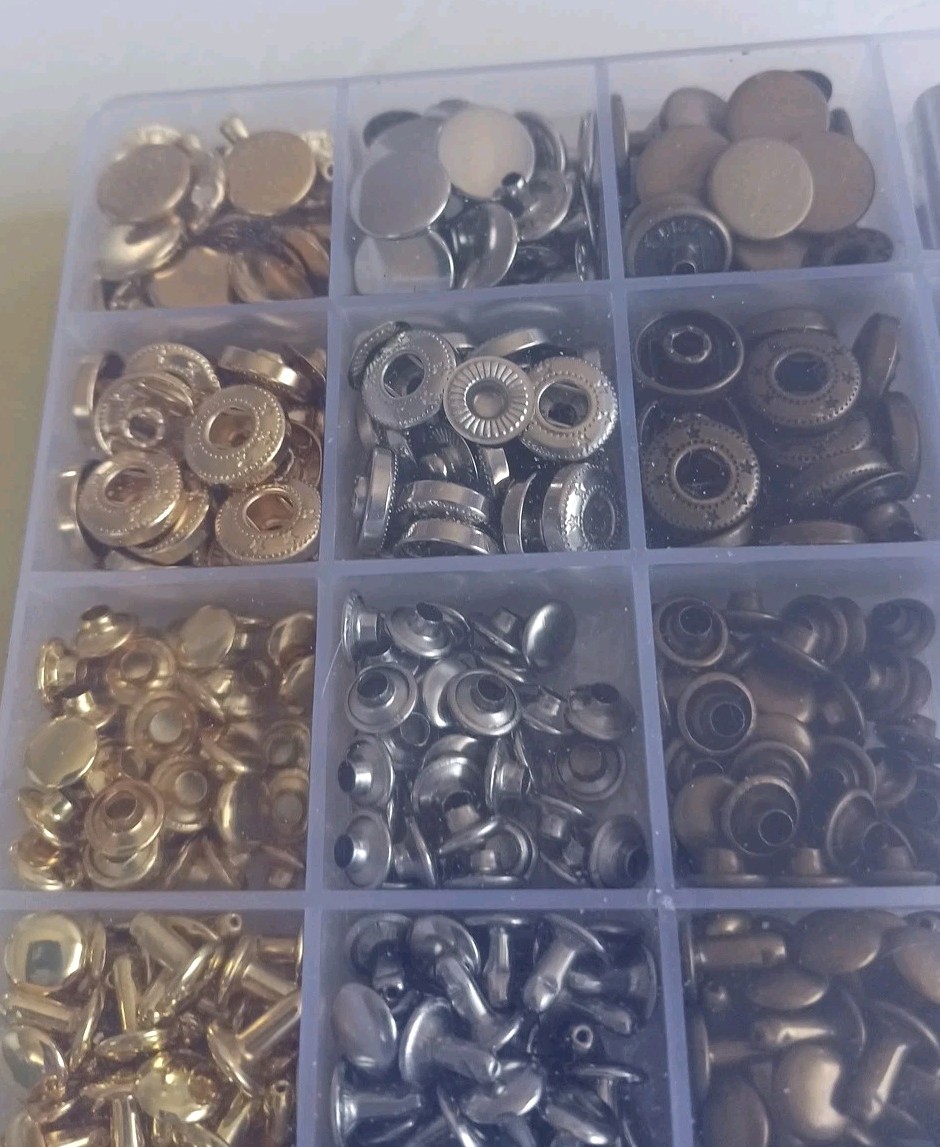 Metal Snap Fastener Button Press Stud Clothes Repair Rivet Leatherwork gallery