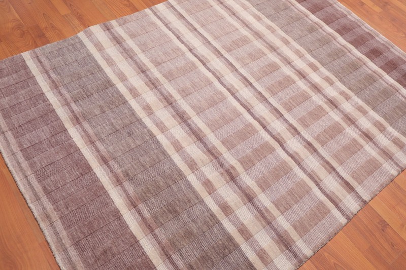 5' x 7' Handmade 100% Wool Loop & Cut Pile Area Rug 5x7 Contemporary Beige gallery