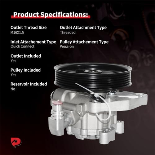 Power Steering Pump Compatible with Mercedes-Benz C300/C350 2008-2010, R350 gallery