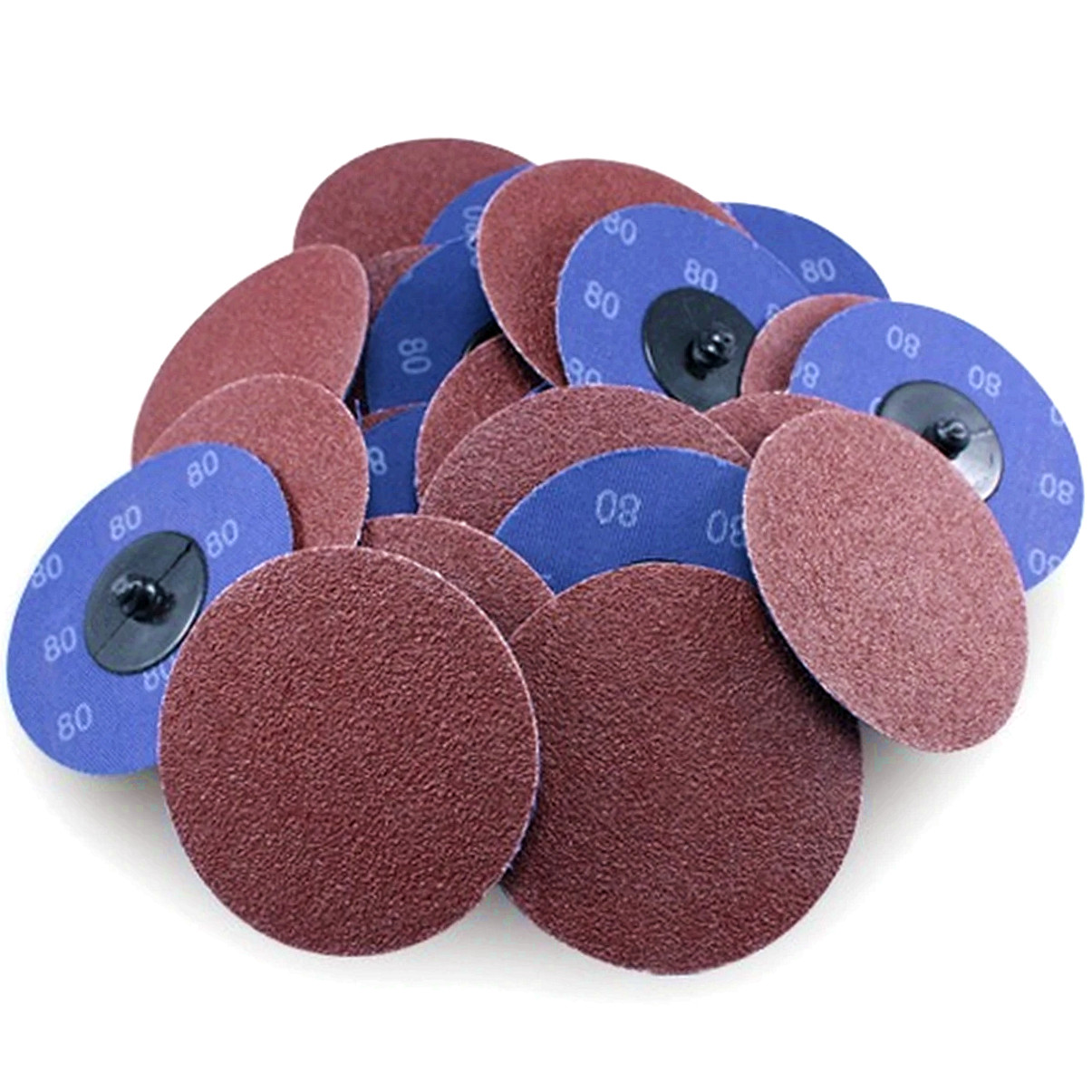 25PCS 3 inch Roll Lock Die Grinder Sanding Disc 80 Grit Quick Change for Drill gallery