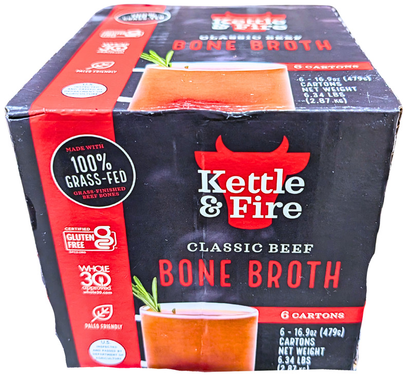 Kettle & Fire Beef Bone Broth 6 Count x 16.9 Oz EXP 06/2027 gallery
