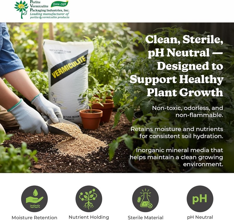 Medium Vermiculite – Professional Grade – Excellent Soil Conditioner - Medium... gallery