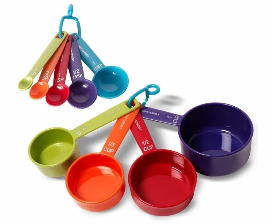 Farberware Color Set of 5 Measuring Spoons and 4 Cups MultiColor Durable Plastic gallery