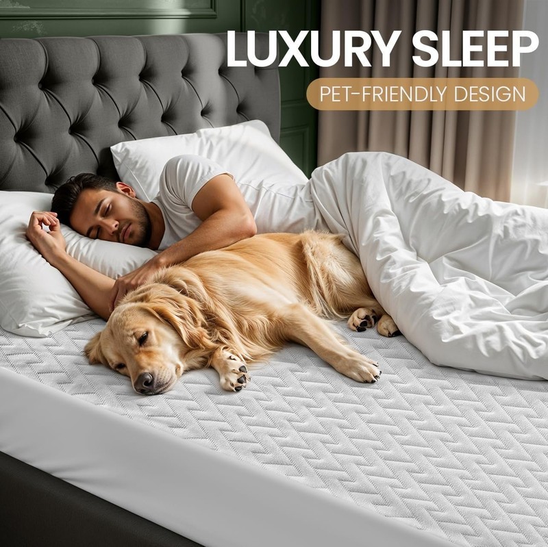 Utopia Bedding Waterproof Mattress Protector Full Size, Premium 3D Air soft... gallery