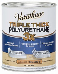 Varathane 284470 Triple Thick Polyurethane Wood Finish, Gloss, Qt. – Quantity 1