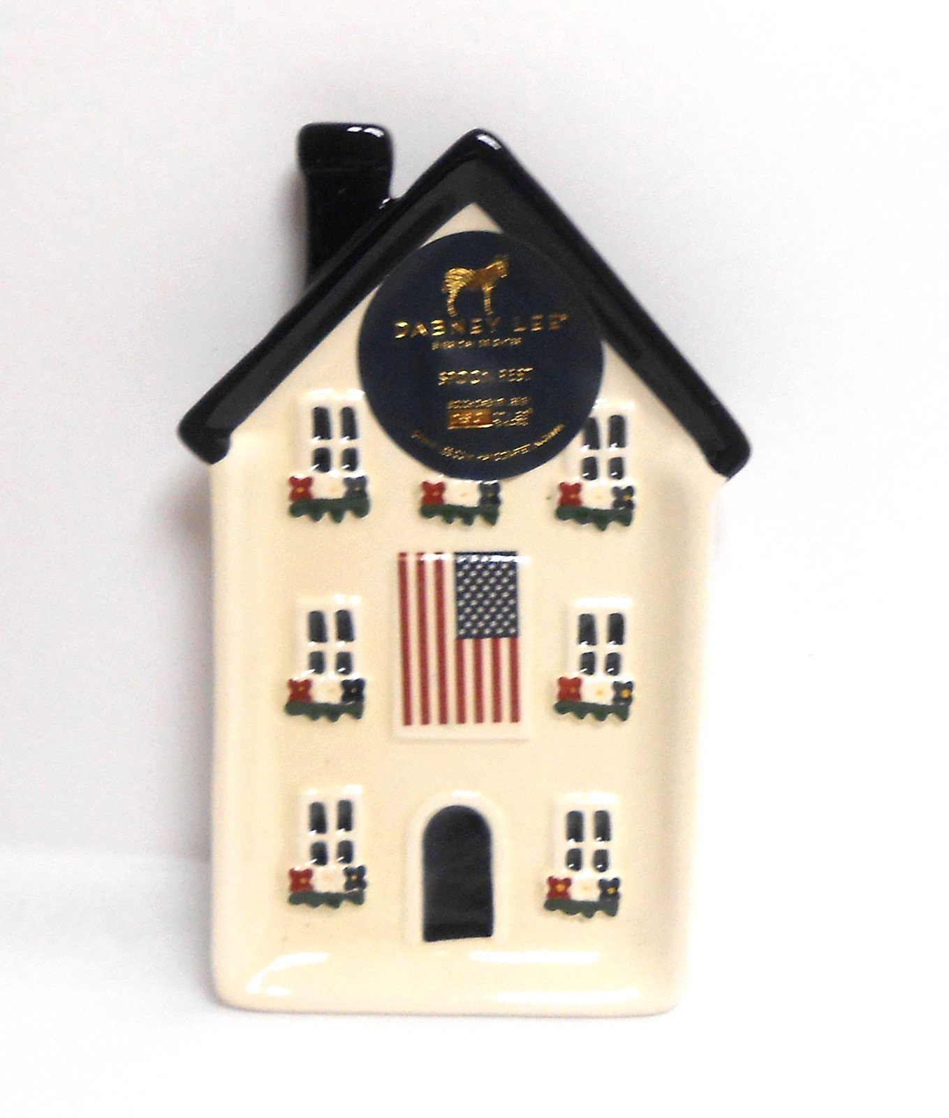 Dabney Lee Ceramic Spoon Rest American Flag Patriotic Red and Blue Flowers gallery