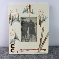 Danielson Designs Picture Frame Winter Ski Themed Nature Design Signed