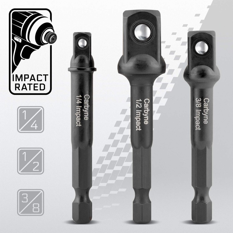 Impact Socket Adapter Set - Drill & Driver Bit Set, 1/4 to 1/2 Inch Adapter f... gallery