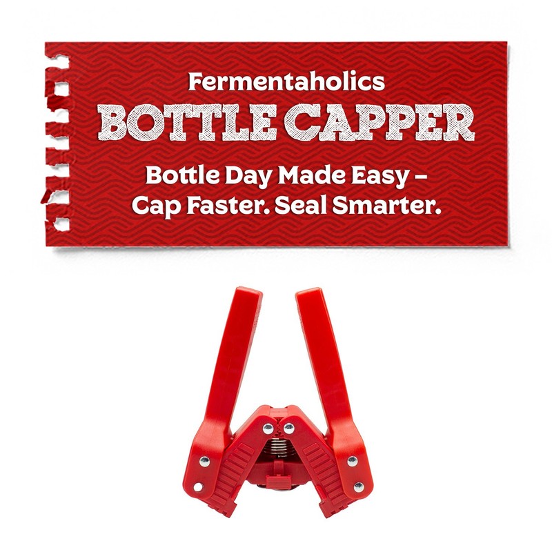 Fermentaholics Beer Bottle Capper & Lid Set and 144 Yellow Crown Caps gallery