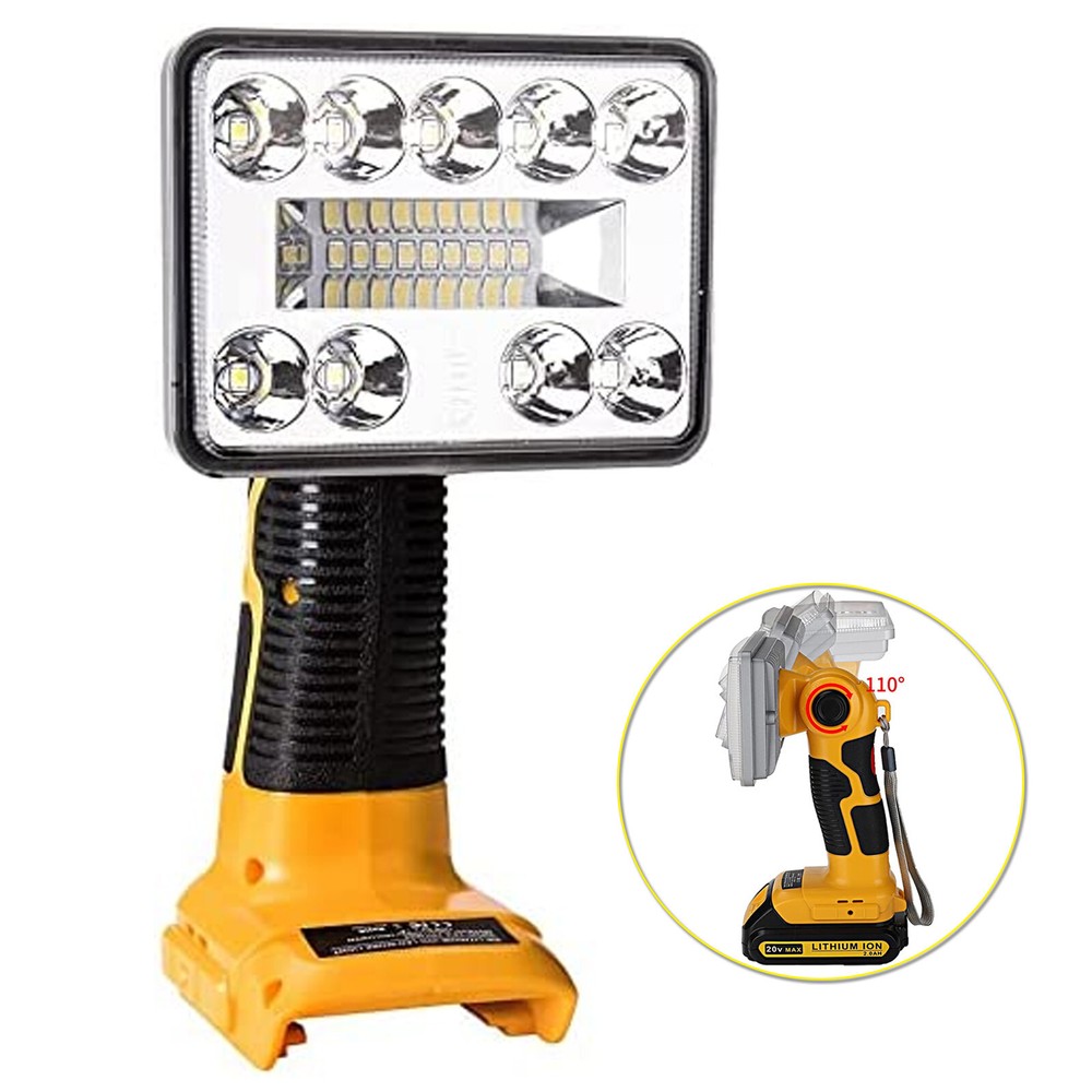 LED Work Light Suitable For DeWalt 20V 18V MAX XR DCB206 Li-Ion Battery 1000LM