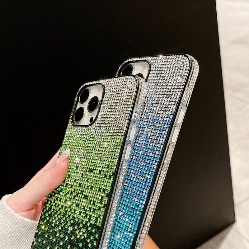For iPhone 16 Pro Max 15 14 13 12 Crystal Glitter Diamond Bling Sparkle Case gallery