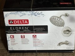Delta Eldren Brushed Nickel 4-function 8-in Bathtub & Shower Faucet w/ Valve