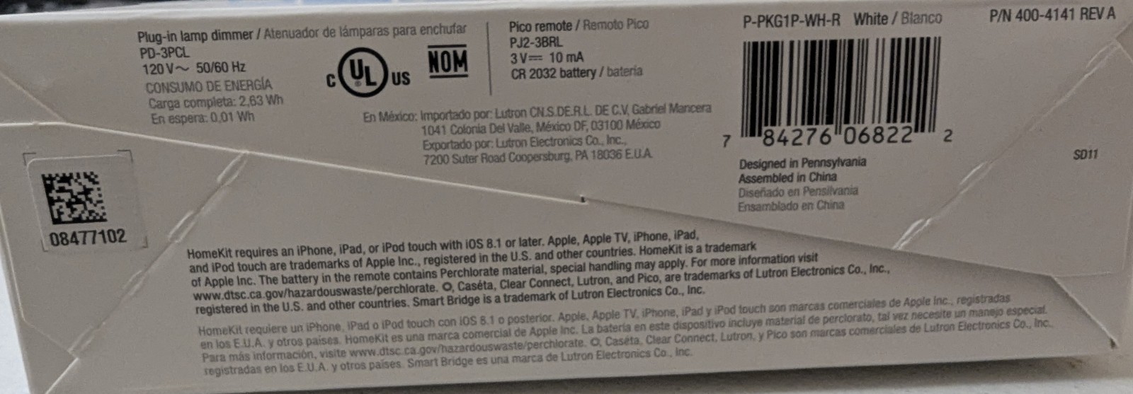 Lutron Caseta Wireless Smart Dimmer Switch & Remote for Table Lamps P-PKG1P-WH-R gallery
