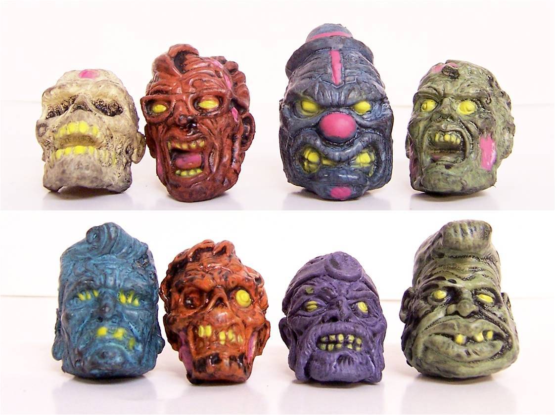 ZOMBIE PLANET Pencil Toppers Set 10 pc 2 Doubles Figures Party Favors 1" Zombie gallery