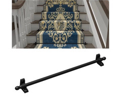 Solid Brass Stair Rods for Carpet Runners Set of 5, Black Stair Runner Rods 28″