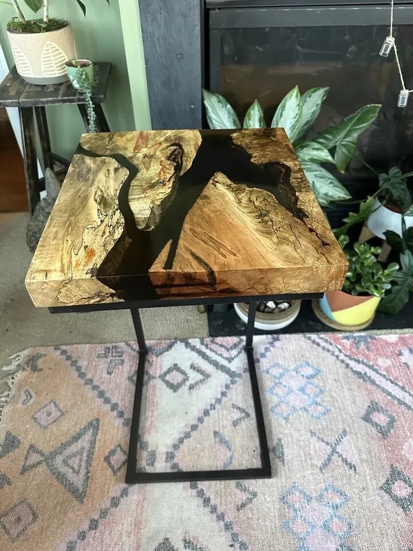 Epoxy River C End Table / Epoxy Table Top For Home Decor Gifts gallery