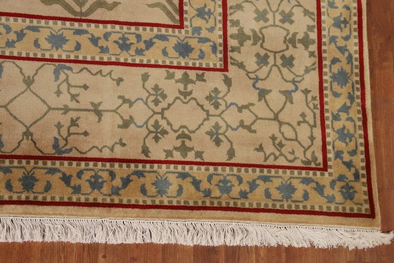 All-Over Pattern Aubusson Oriental Area Rug 9x12 Handmade Wool for Living Room gallery