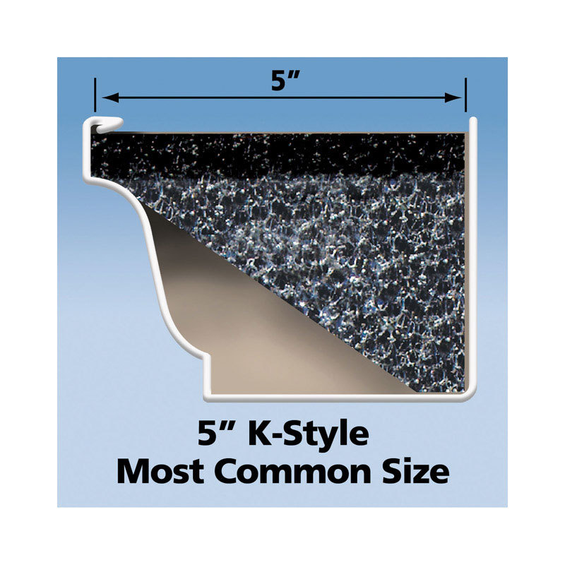 8 ~ GutterFoam 5" X 48" Black Polyester Foam Gutter Guard Prevent Leaves Debris gallery