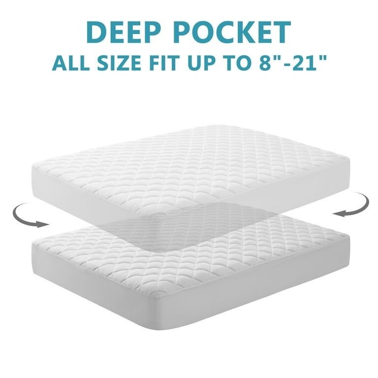 Extra Waterproof Mattress Protector Quilted Mattress Pad Cover Breathable Fitted gallery