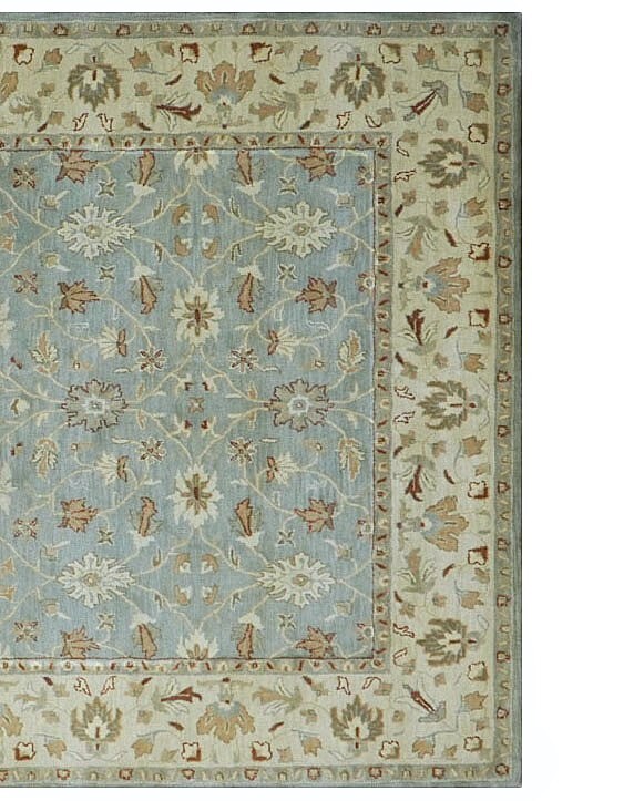 100% Wool Rug | Hand Tufted Pottery Barn Mallika Blue Living Room Area Rug gallery