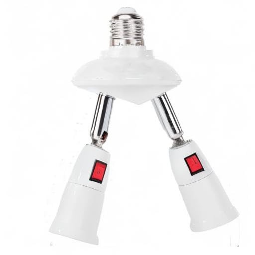 2-in-1 Light Socket Extender Adapter Splitter with Switch E26 E27 Adjustable gallery