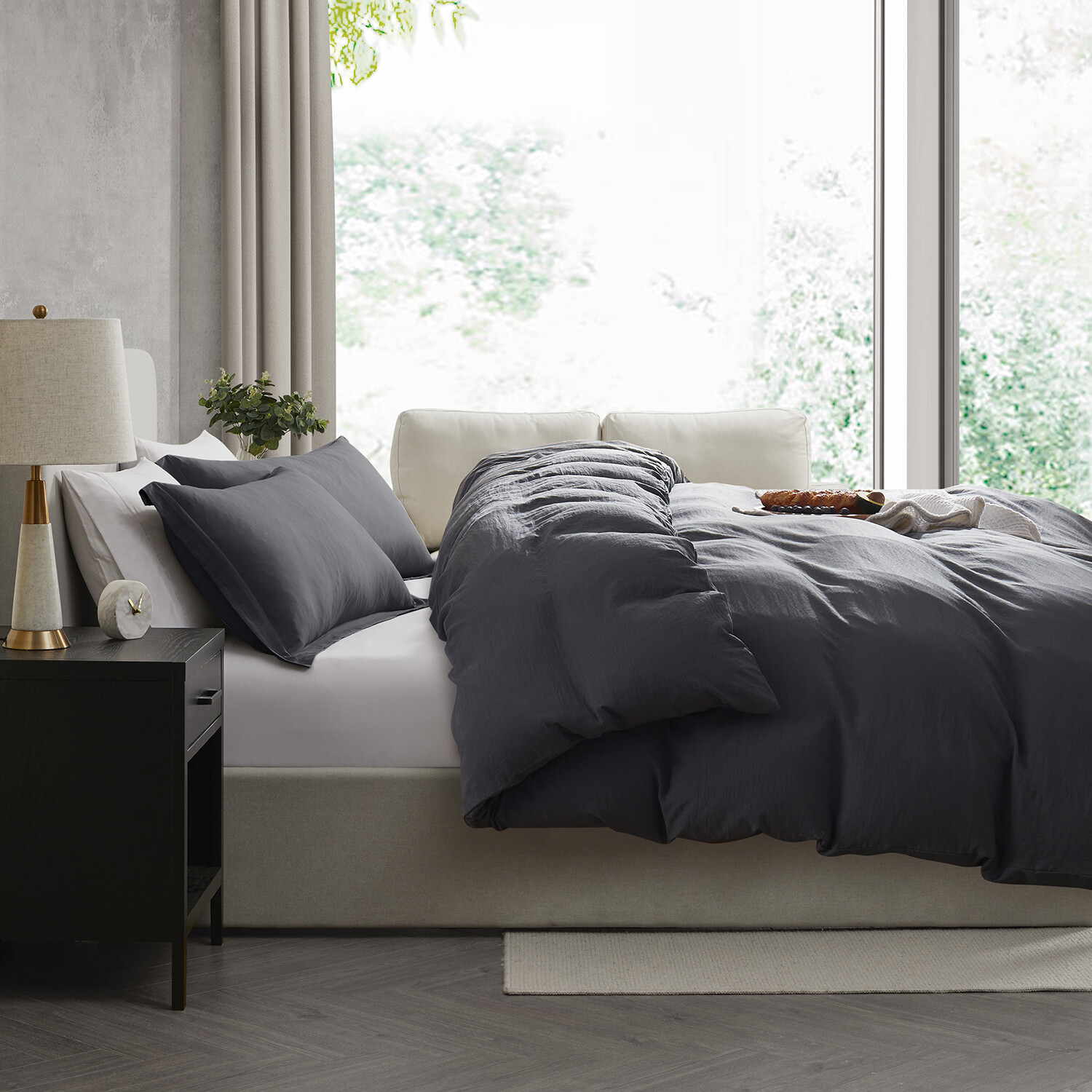 3 Pc Duvet Cover Set, King/Queen Soft Pre-Washed Comforter Cover & Pillow Shams gallery