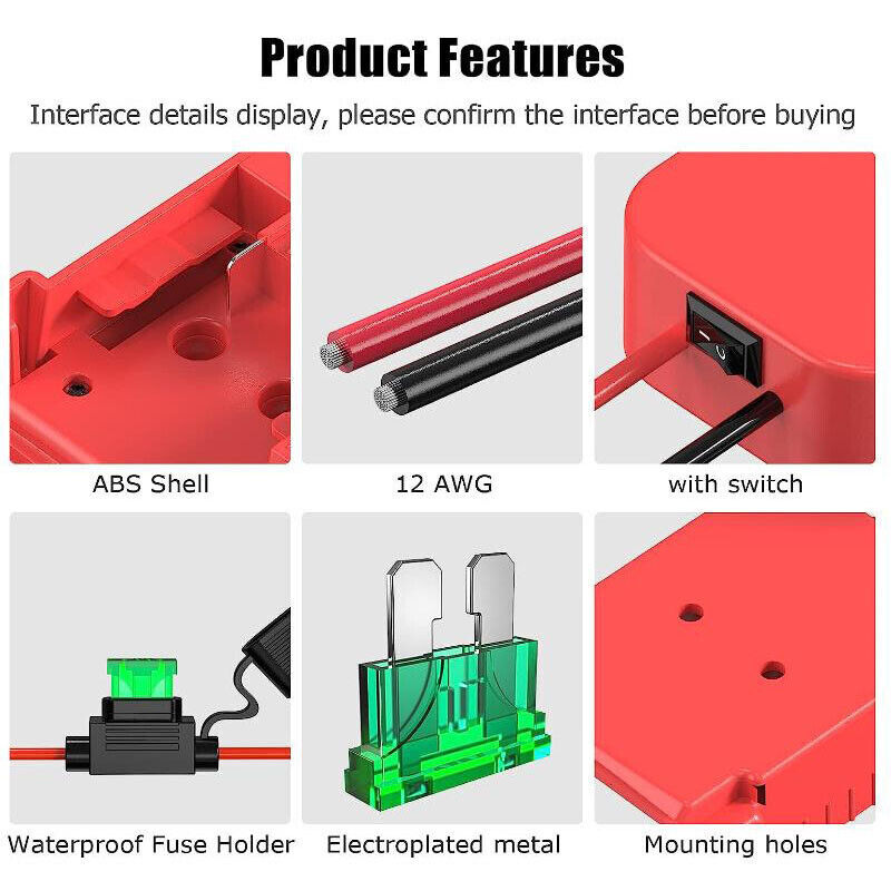 NEW Power Wheels DIY Adapter Compatible With Milwaukee M18 Battery 18V Connector gallery